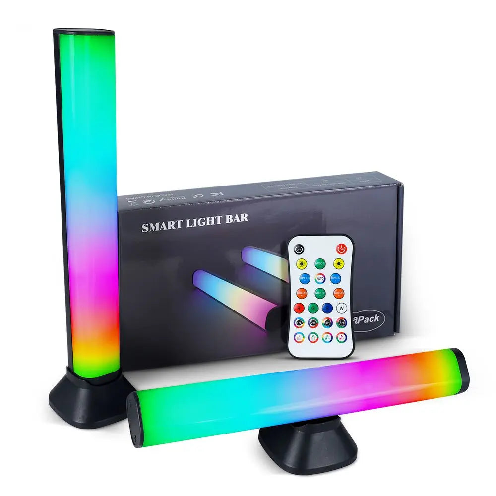 Smart LED Rgb Bar Table Lamp for TV Sound Ambience Ambient Light Gaming Room Decor White Shade for Residential Villa Use