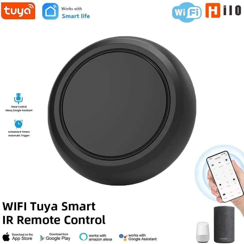 Hilo Tuya WiFi Smart IR Remote Controller Smart Home Universal Infrared Remote Blaster One for All Control AC TV DVD CD AUD SAT